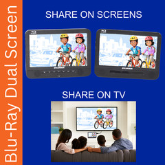 Sylvania 10.1″ Dual Screen Portable Blu-ray DVD SDVD1087 Certified Refurbished
