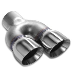Dual Exhaust Tip 2.25 Inch Inlet 3″ Dual Outlet 8.5″ 2.25″ x 3″ x 8.5″ (Left)