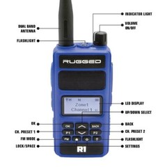 Rugged R1 Business Band Handheld – Digital and Analog Walkie Talkie VHF and UHF