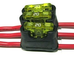 12vdc 20amp Fuse Holder + 13″ Cable Leads + 20amp Fuse (3-pcs)