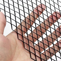 Modengzhe 40×13 Inch Car Grill Mesh Sheet – Black Painted Aluminum Alloy