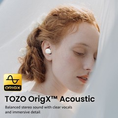 TOZO – A1 Lightweight Wireless Earbuds Headphones, White – Refurbished