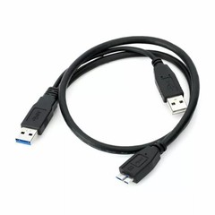 USB 3.0 Male to Micro B Y Cable Adapter Converter External Move Hard Disk Drive