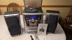 GoldSound AHVVE Compact Stereo System CD Player, Dual Cassette, Phono
