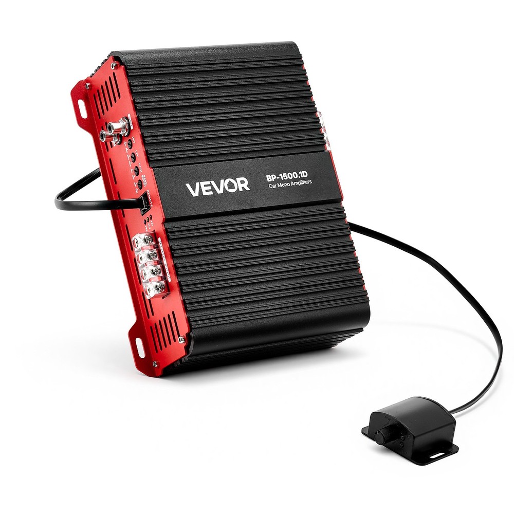 VEVOR Monoblock Car Amplifier Class D Subwoofer Amplifier 1500W RMS 1/2/4 Ohm