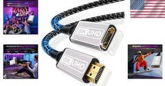 Tangle-Free 1.64FT HDMI Extension Cable 48Gbps – Compatible with All Devices