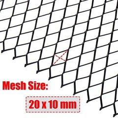 Modengzhe 40×13 Inch Car Grill Mesh Sheet – Black Painted Aluminum Alloy