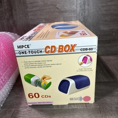 NEW Y2K CD & DVD Storage Box One Touch Sliding Door Holds 60 CD Baby Pink HIPCE