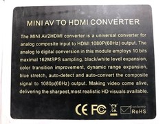 1080P Mini HD Converter Box HDMI to AV RCA CVBS Audio Adapter AC