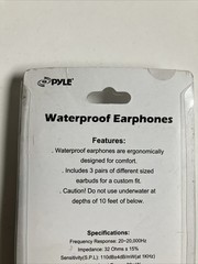 NEW PyleHome PWPE10W Wired Waterproof Ear Marine Swimming Headphones – White