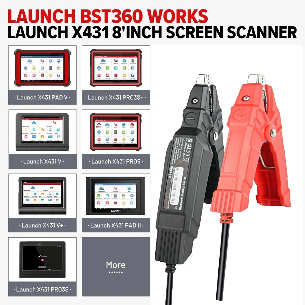 LAUNCH BST360 Car Battery Tester Clip Diagnostic Work For X431 V/V+/PRO3S+/IOS*