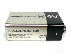 Member’s Mark 9V Alkaline Batteries, PACK OF 8 Batteries, DEC 2030