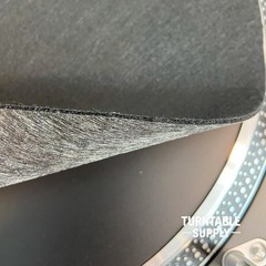 Carbon Fiber Turntable Slipmat 12” – Anti-Static DJ Record Mat – 2mm Thick Black
