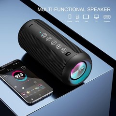RGB Light Show Portable Speaker – Waterproof, 30 Hours Playtime for Outdoor Fun