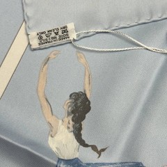 HERMES Valeriana Silk Scarf Light Blue 14924 90x90cm Silk Scarf