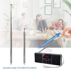 2pk 7 Sections Telescopic 74cm AM FM Antenna Portable Radio Antenna Replacement