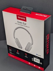 Aiwa Bluetooth Over-Ear Wireless Headphones w/ Adjustable Headband, 15H Playtime
