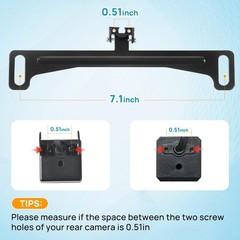 Universal Car Rear View Backup Camera License Plate Bracket Stainless Mount