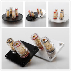 Aluminum Binding Post Speaker Box Banana Jack Socket Plate Banana Plug Connector