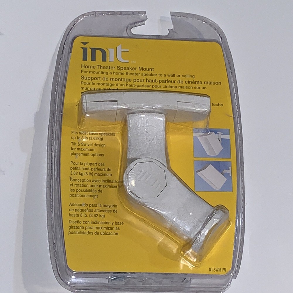 Init Home Theater Speaker Mount White 1 Pack ( NT-SWM1W) Wall or Ceiling
