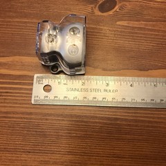 2 Way Zinc Alloy Power Distribution Block For Audio 0/2/4 In 4/8 Guage