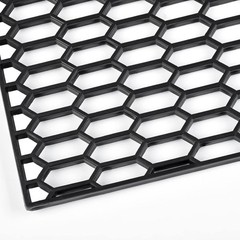 47″x16″ ABS Plastic Universal Car Grill Mesh, 11x30mm Honeycomb Black ABS