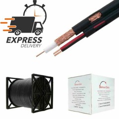 RG59 18/2 Cable Siamese 1000ft 500ft 250ft Security Camera CCTV Bulk Coax Wire N