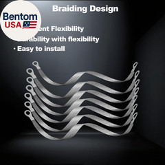 14 Pcs Ground Straps, 10/12 Inch Universal Automotive Braided Ground Strap, Engi