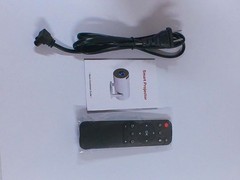 Smart Portable Cylindrical Movie Projector with Remote and Power Cable