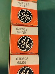 Set of 4 Vintage NOS RCA Electronic Tubes 6JE6C/6LQ6 in Original Box + GE 15MF8