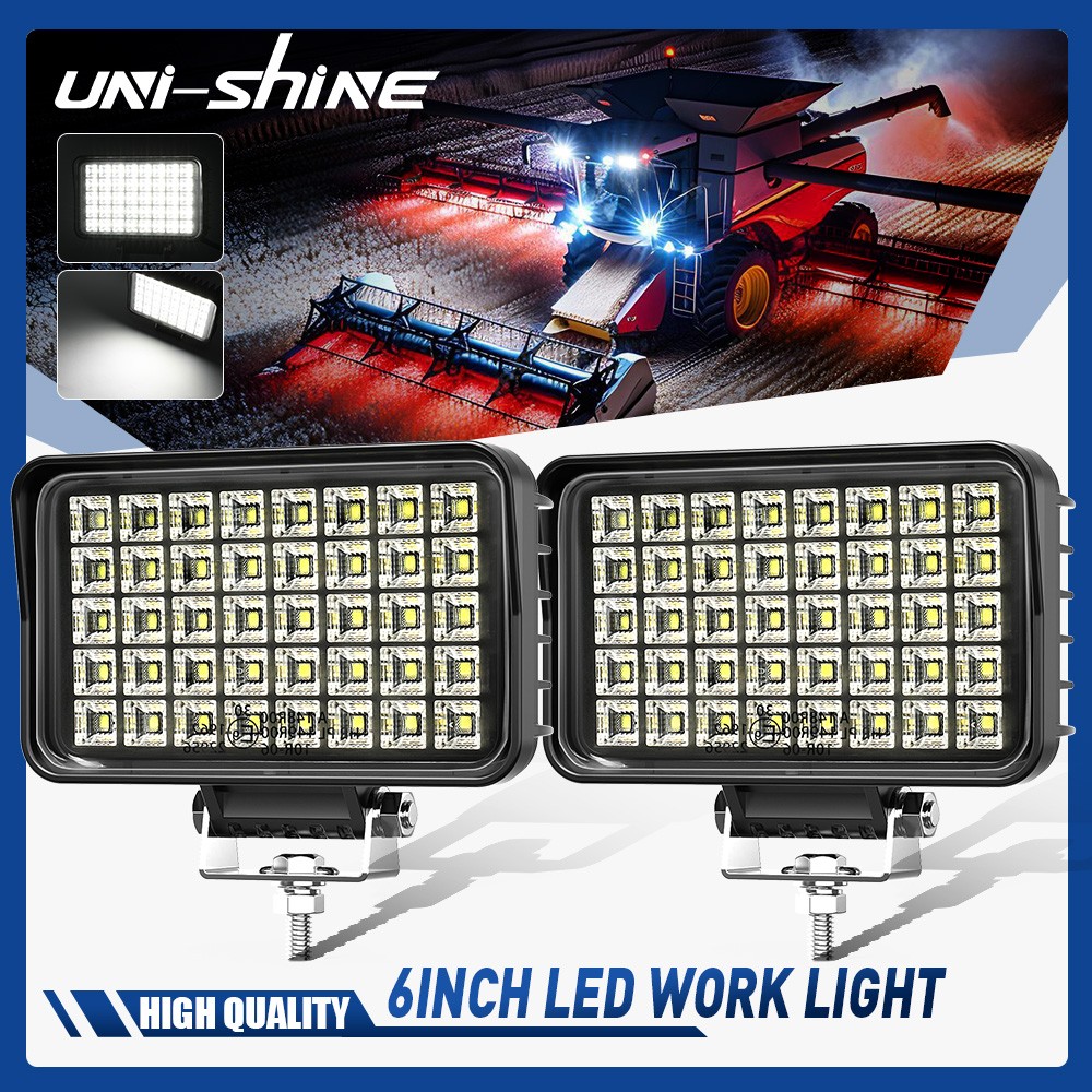 2x LED Work Lights for Tractor Excavator Loader Truck Off-Road Heavy Duty IP68