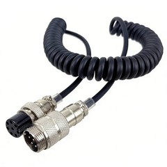 8 Pin Mic Cable Male to Female Cord Coiled Extension FOR YAESU ICOM KENWOOD