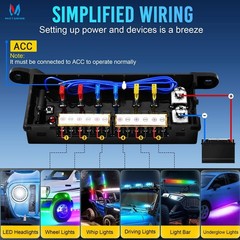 4/6/8/12 Gang Wireless Switch Panel 12V 24V Car Switch Circuit Control Relay Box