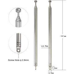 2pk 7 Sections Telescopic 74cm AM FM Antenna Portable Radio Antenna Replacement