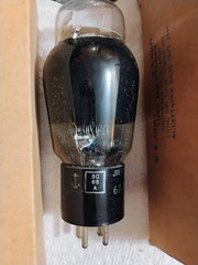 US NAVY Pair Tung-Sol 6A3 tubes black glass