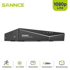 SANNCE 5IN1 1080P Lite HD 4CH DVR CCTV Security Video Recorder Motion Detection