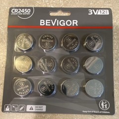 BEVIGOR CR2032 & CR2450 3V Lithium Coin Cell Batteries for Low Drain Devices