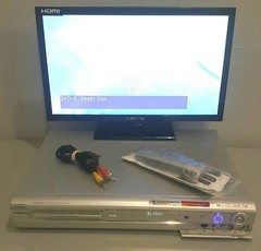 Philips DVDR3350H 80GB HD DVD Recorder w/ NTSC Tuner ORIG REMOTE TESTED WORKING