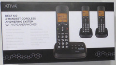 Ativa DECT 6.0 Cordless Phone System w/ Answering & Speakerphones WPS05, NIB