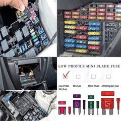 120 PC Low Profile Mini Car Fuse Auto Car Motorcycle SUV Fuses Kit APM ATM