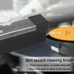 3in1 Vinyl Record Cleaning Brush Set Stylus Velvet Anti-static Cleaner Tool Lot