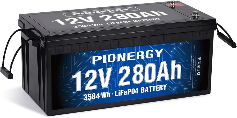 12V 280Ah LiFePO4 Lithium Battery Deep Cycle 2560W For RV Solar Off-grid Temp
