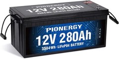 12V 280Ah LiFePO4 Lithium Battery Deep Cycle 2560W For RV Solar Off-grid Temp