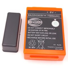 2Pcs BA225030 6V Battery + AC 24V Charger for HBC Remote Control Crane FUB 05AA