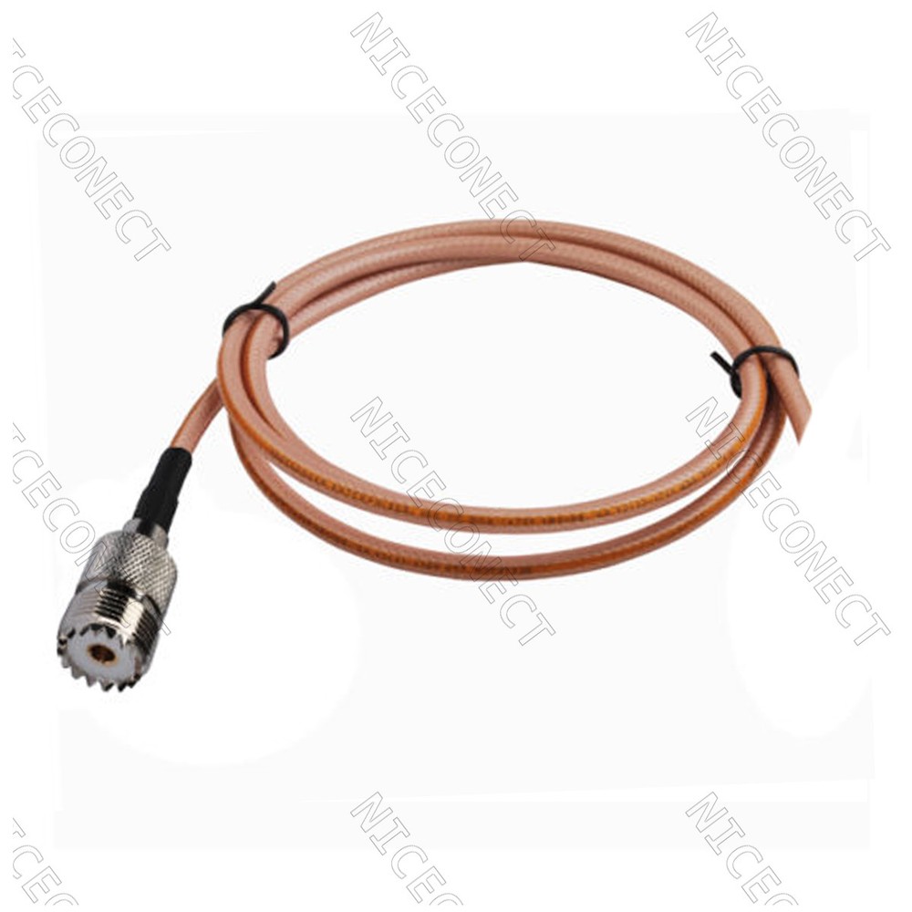 UHF SO239 Female to None/Raw RG400 Jumper Coaxial Cable For Antenna Cable 3ft