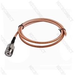 UHF SO239 Female to None/Raw RG400 Jumper Coaxial Cable For Antenna Cable 3ft