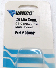 Vanco CBC8P CB Radio Microphone 8 Pin Male Panel Jack Replacement Connector Kit
