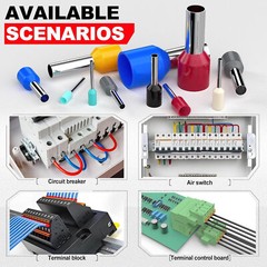 1400PCS Cable Wire Cord Pin End Bootlace Ferrule Terminals Crimp Connectors Kit