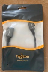 Twozoh 90° Degree Left Angle Mini HDMI Male to Female 0.6FT, Angled
