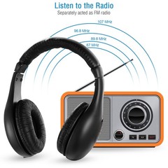 5 in 1 Wireless Cordless Headset Headphones RF Mic for PC TV DVD CD MP3 MP4